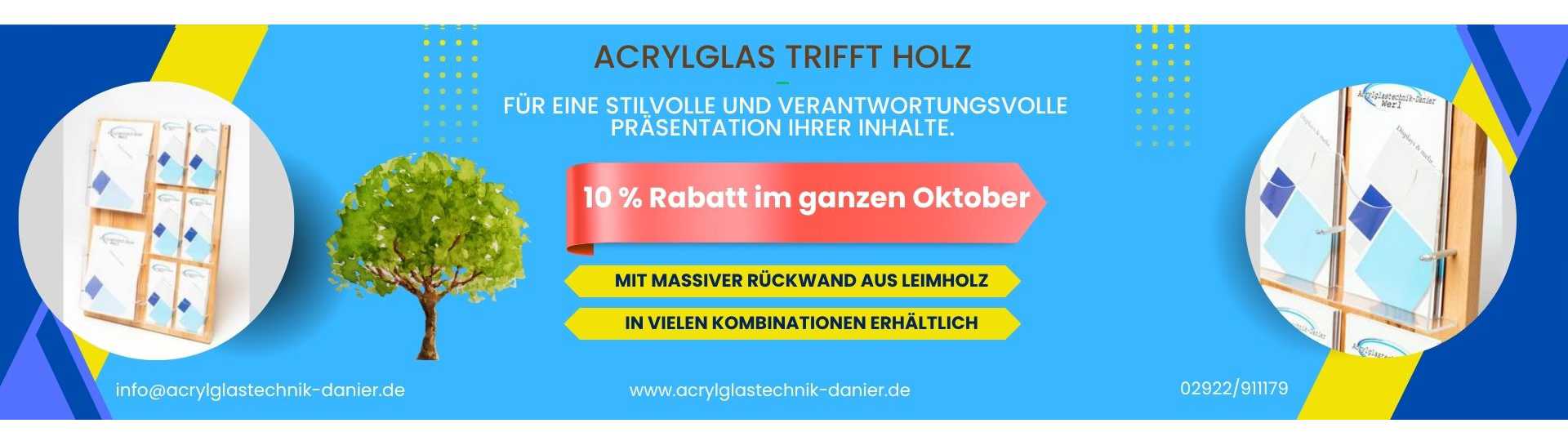 Edle Kombinationen aus Acrylglas und Holz